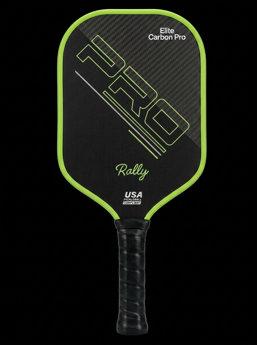 Rally Elite Carbon Pro pickleball paddle - front view